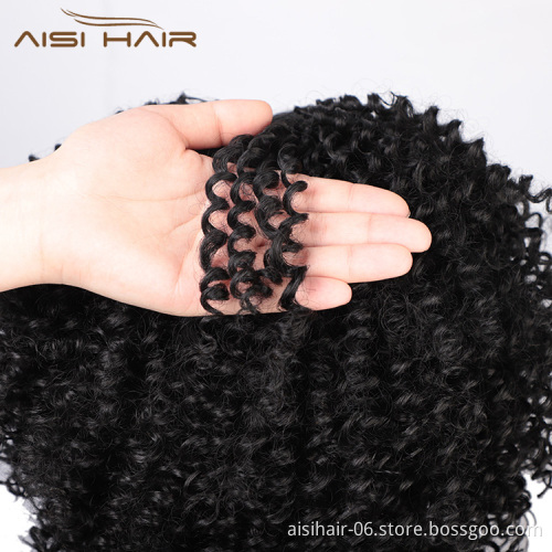 African American Synthetic Curly Hair Natural Black Afro Kinky Curly Short Wigs Women Wigs Black Hair For Black